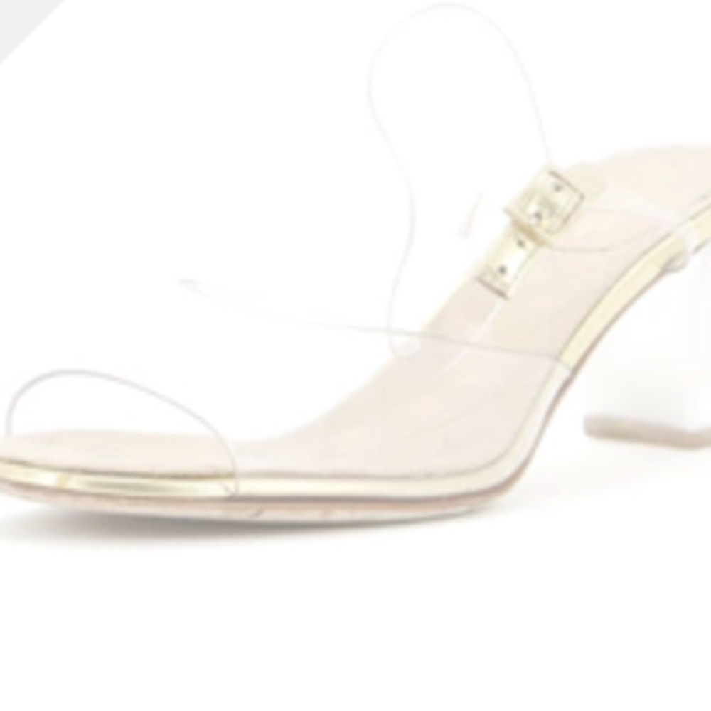 Chanel Women's Open Toe Ankle Strap Heeled Sandals PVC